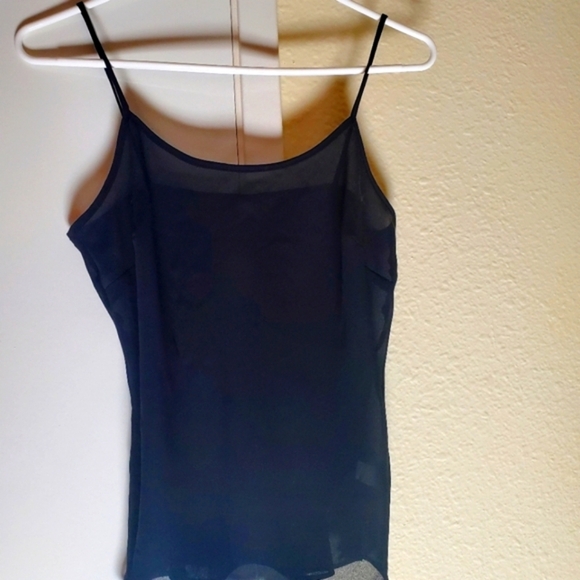 Black See-through Spaghetti Straps Top - Picture 2 of 9